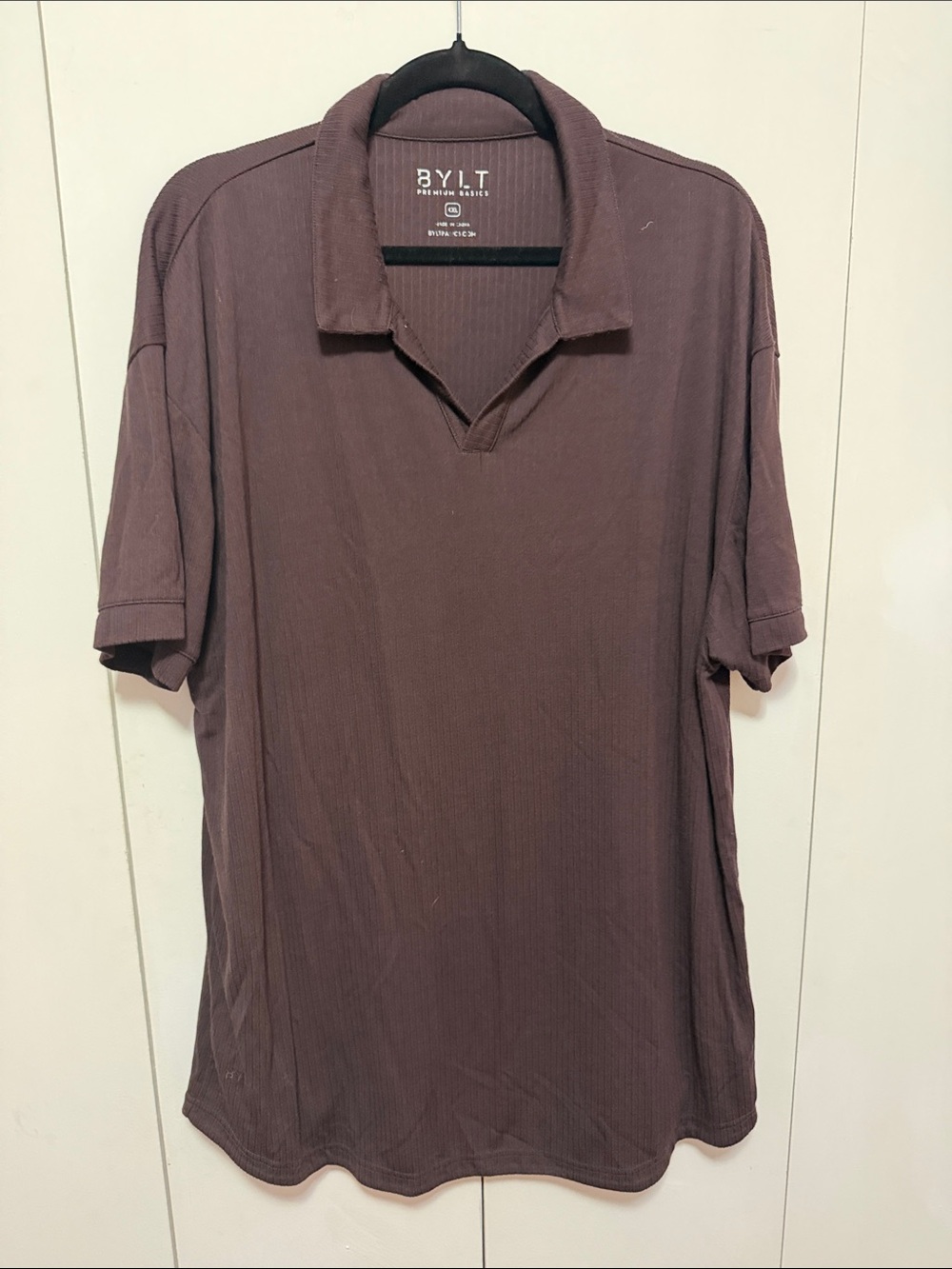 BYLT Basics Men's Polo in Mauve Brown